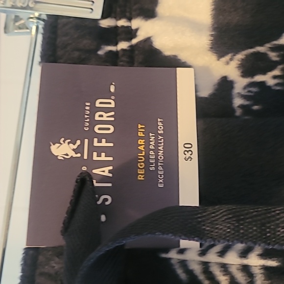 White and Blue Reindeer Patterned Pajamma Pants - Picture 3 of 3